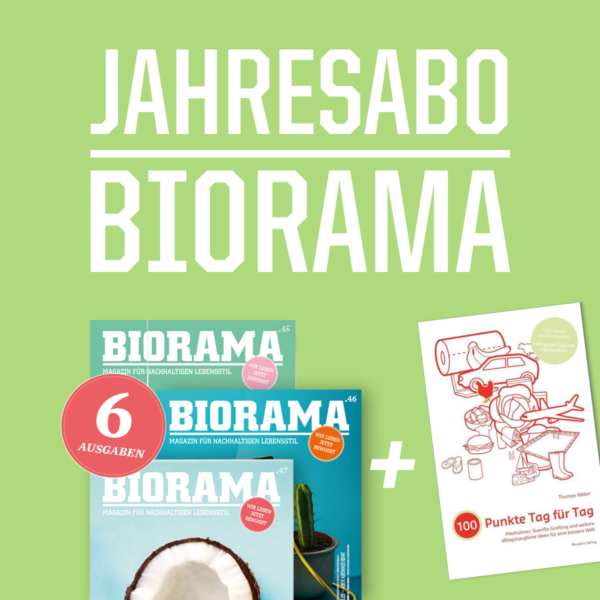Biorama Jahresabo inkl. das Buch »100 Punkte Tag für Tag«